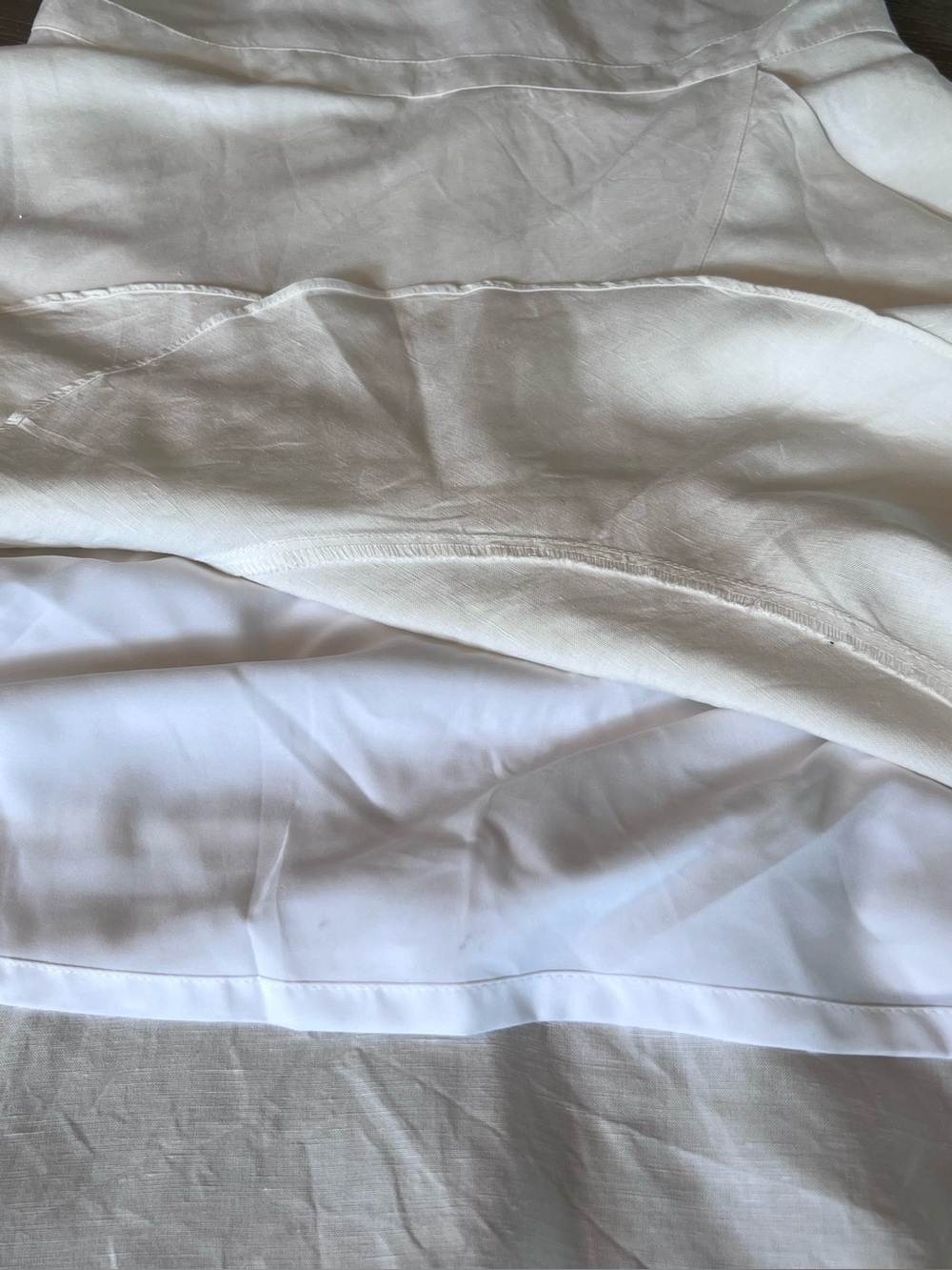 Banana Republic White linen blend Dress with Black Logo Tag - Picture 12 of 15